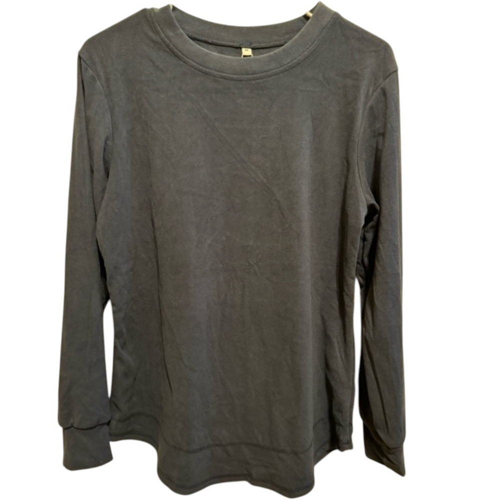 Yundai Navy Long Sleeve Navy Blue Crew Neck Sweatshirt Sz M